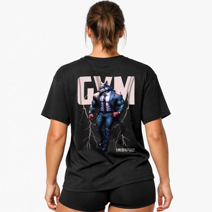 Gym-Wolf (Backprint) Oversized Shirt