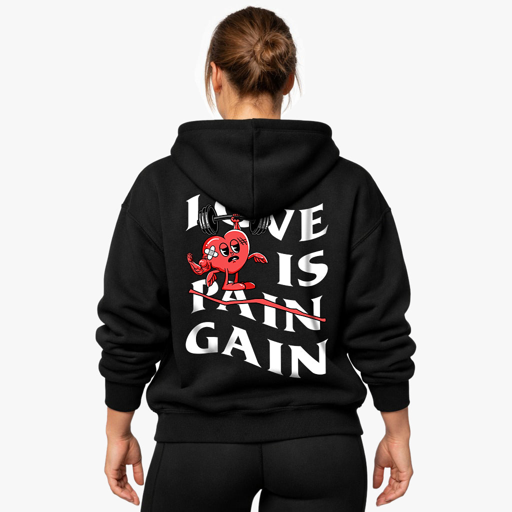 Love is Gain Oversized (rugafdruk) hoodie