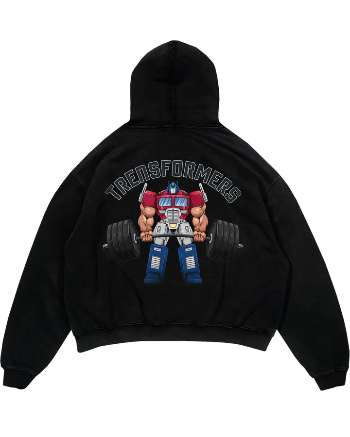 Sudadera con capucha extragrande (impresión trasera) de Transformers